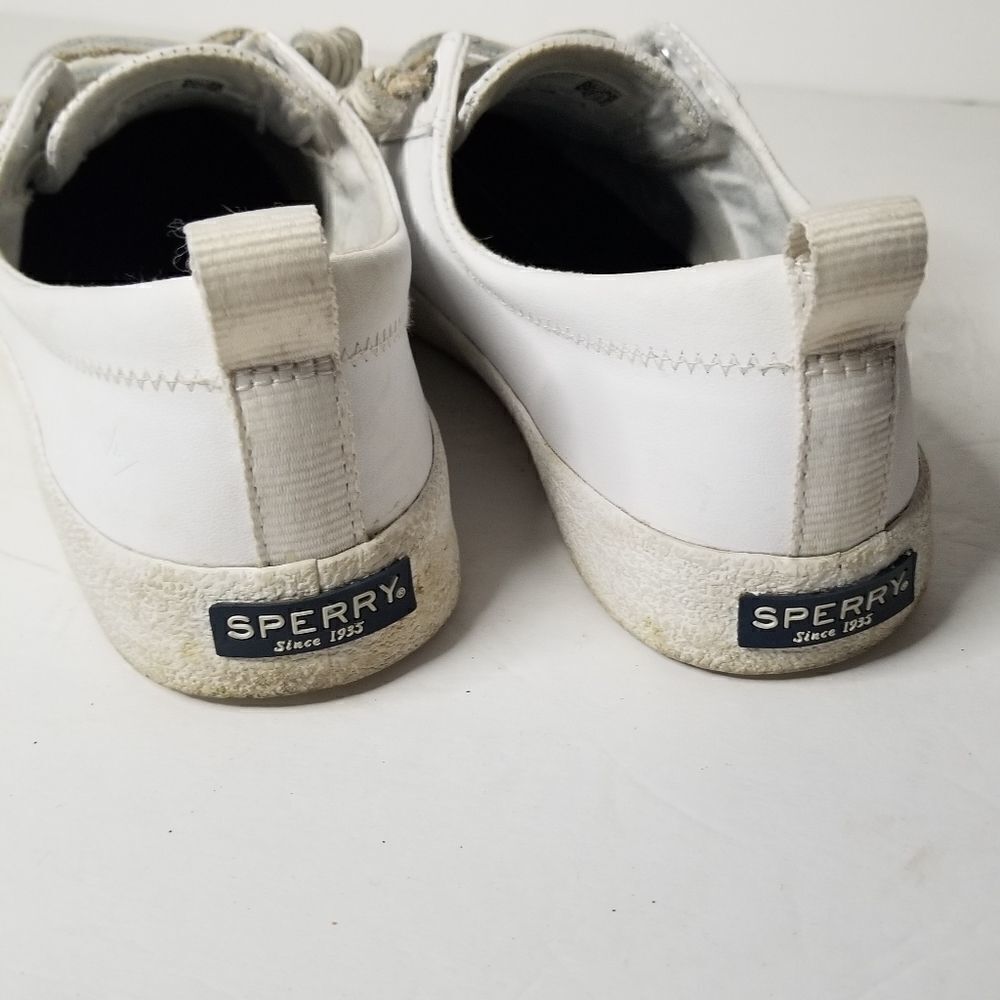 Sperry Women's size 7.5 white athletic shoes leather - Picture 3 of 4